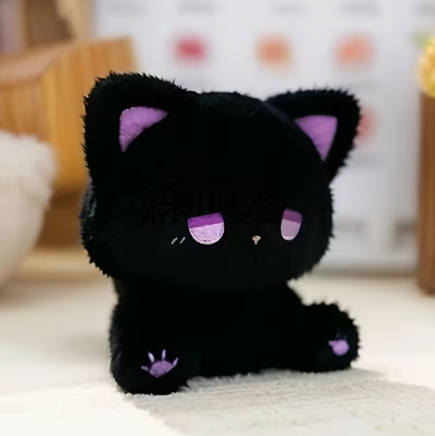 Мягкая игрушка Котик плюшевый черный (23239) 0