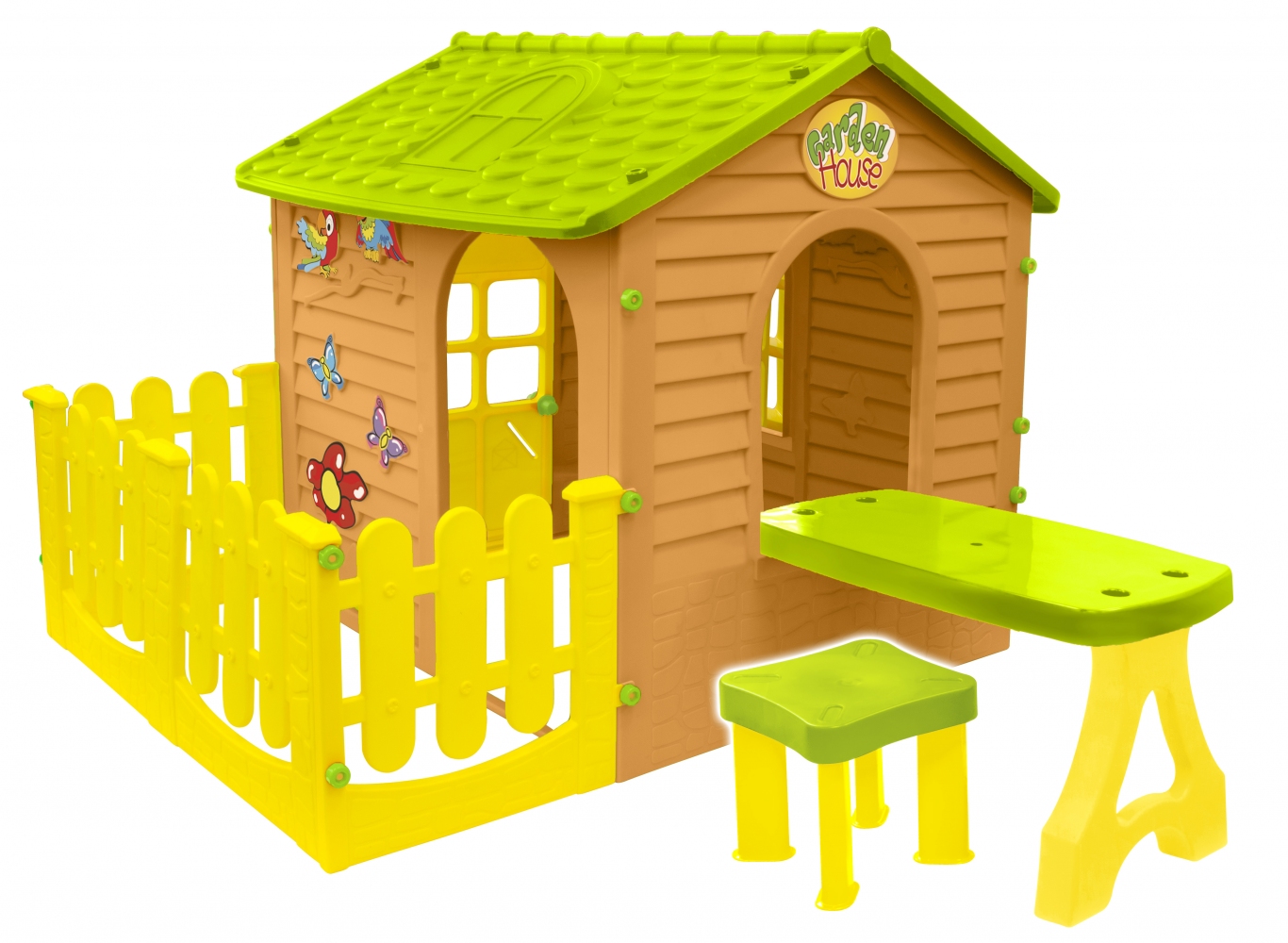 Детский игровой домик Mochtoys Garden Нouse с террасой и столиком 0