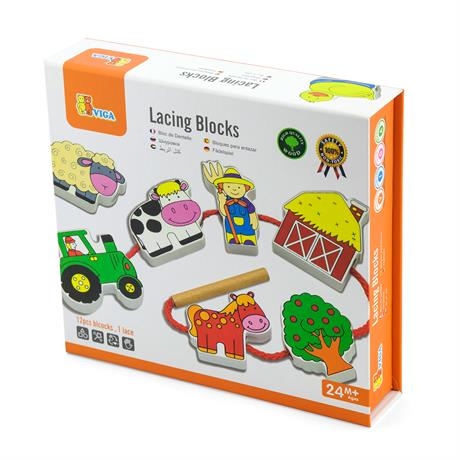 Деревянная шнуровка Viga Toys Ферма (59548) от 2 лет 0