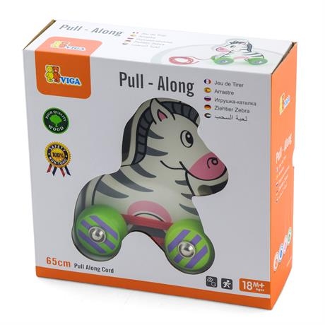 Деревянная каталка Viga Toys Зебра (50093) белый 1