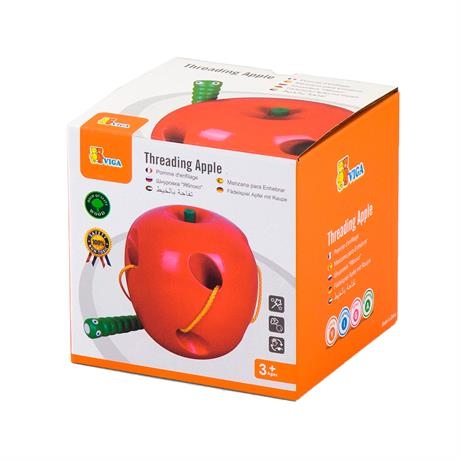 Деревянная шнуровка Viga Toys Яблочко (56276) 0