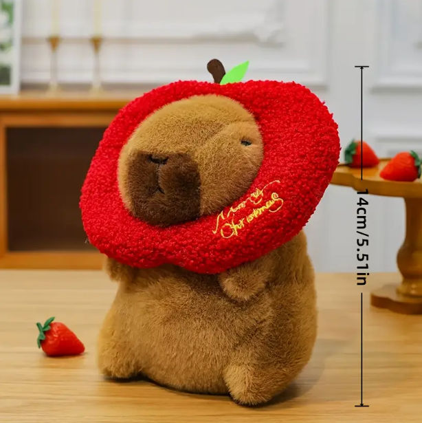Мягкая игрушка «Капибара в яблоке» 14 см 0