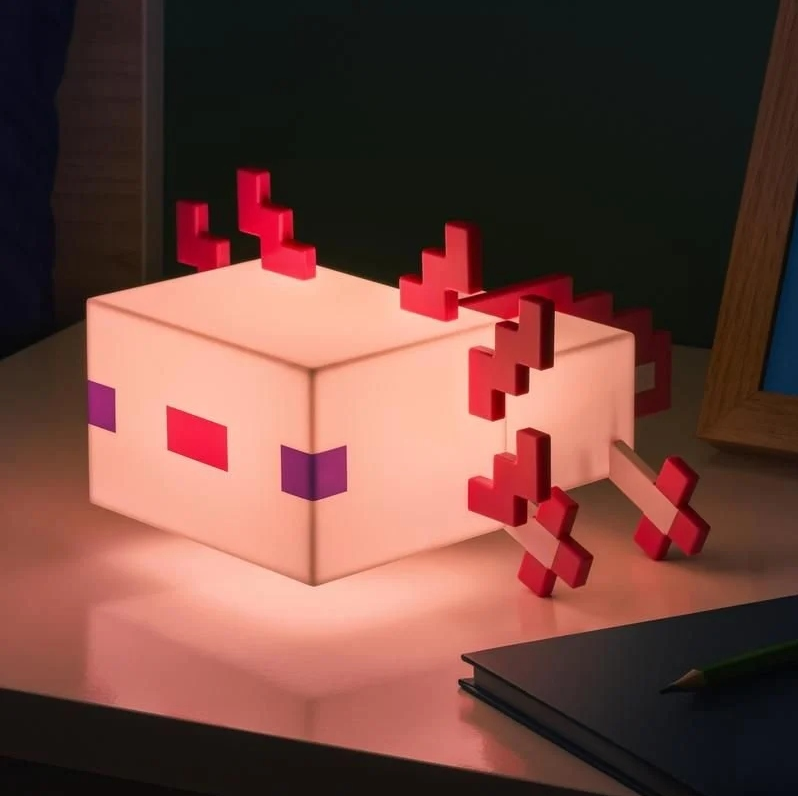Лампа-фигурка LED Paladone Minecraft Light Axolotl Аксолотль 5 цветов 21 см 0