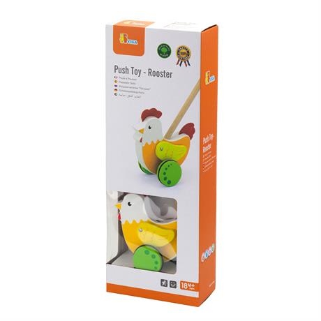 Деревянная каталка Viga Toys Петушок (50964) 0