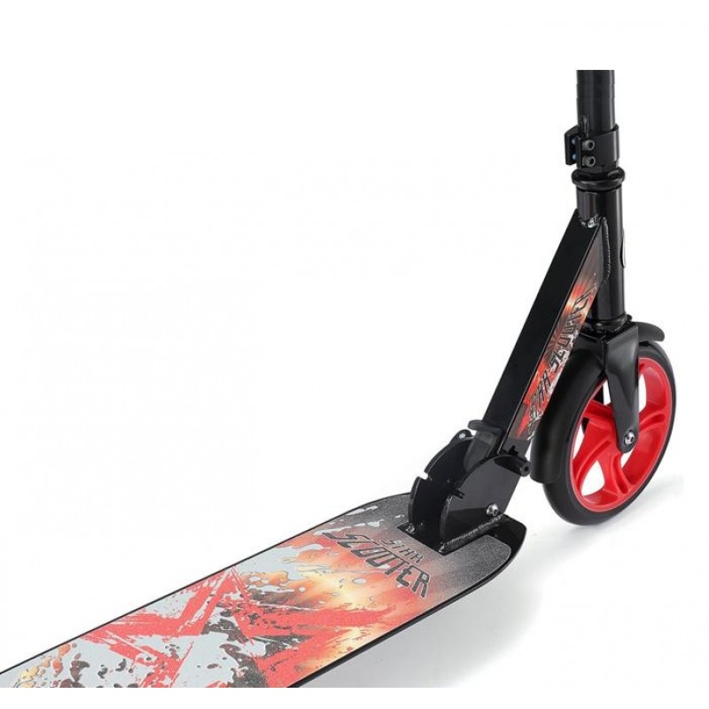 Самокат Bike Star Germany XXL Scooter 205 складной, черно-красный 0