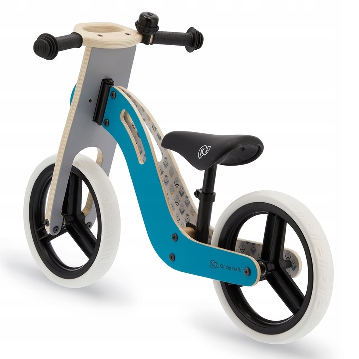Беговел деревянный Kinderkraft Uniq Turquoise (KKRUNIQTRQ0000) EVA колесо 12