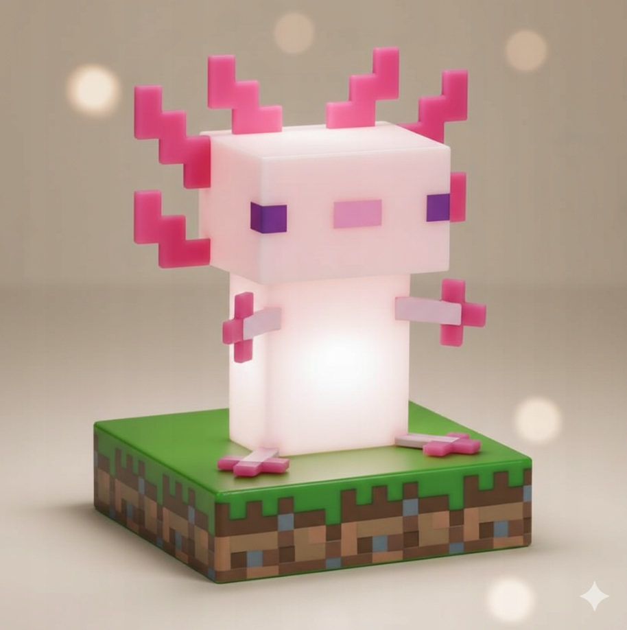 Лампа-фигурка LED Minecraft Paladone Light Icon Axolotl Аксолотль 0