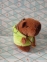 Мягкая плюшевая игрушка - брелок Капибара в худи 12 см capybara 0