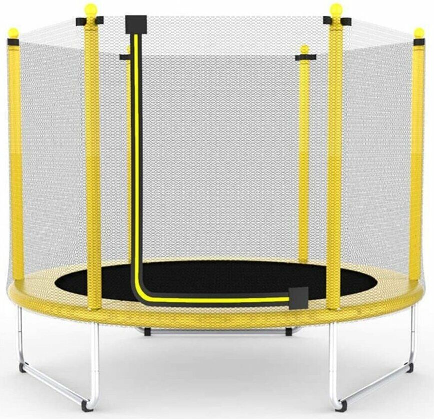 Батут Atleto 152 см з сіткою жовтий (5 ft) (21000100)