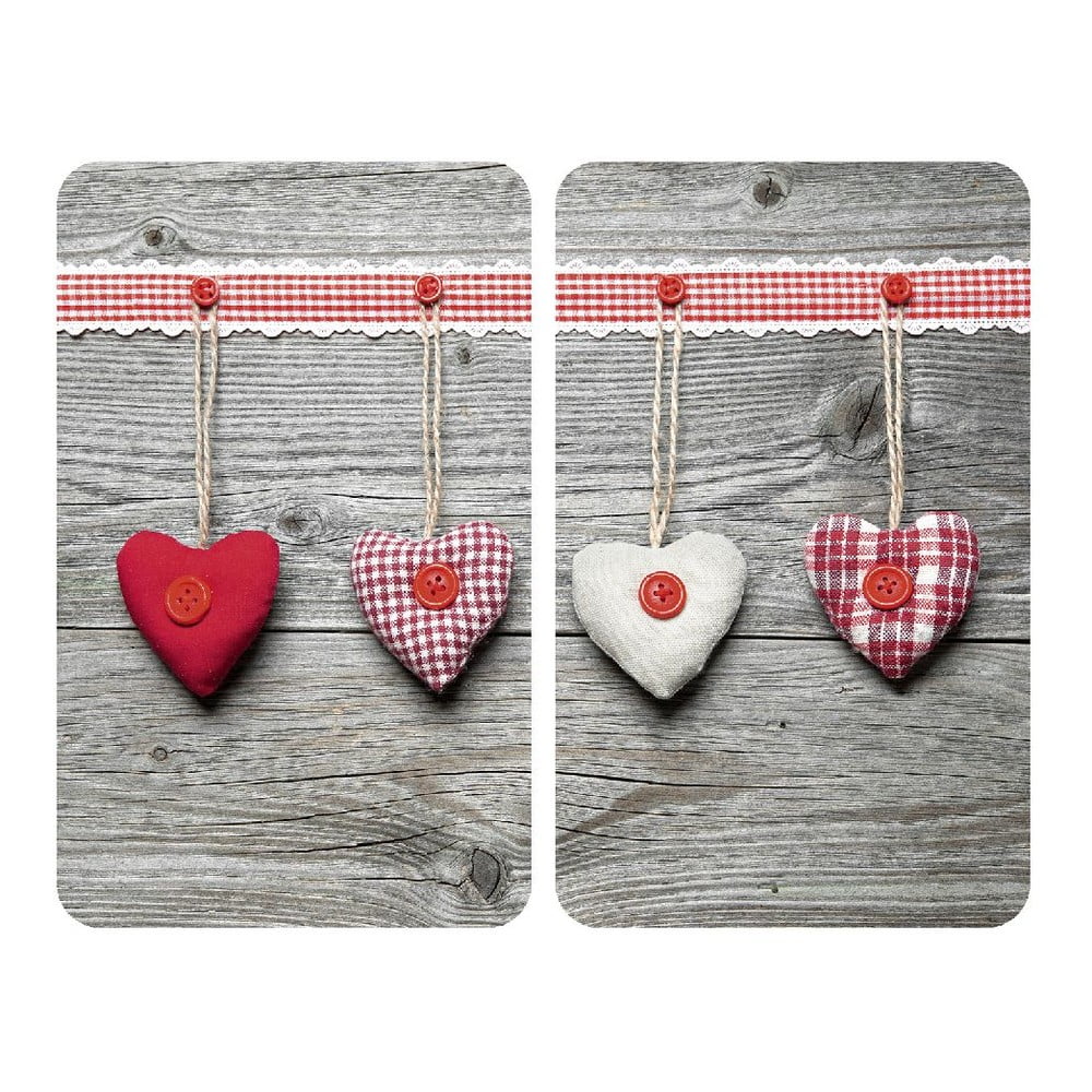 Набор кухонных панелей Wenko Heart, 52 х 30 см, стеклянные