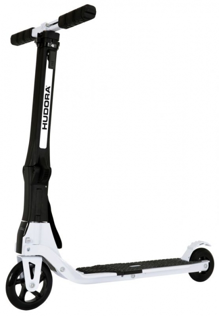 Самокат Hudora Tour White (sa-20200) двойная система складывания, ремень для переноски, рюкзак, до 100 кг