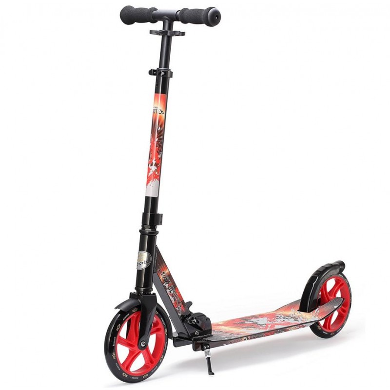 Самокат Bike Star Germany XXL Scooter 205 складной, черно-красный