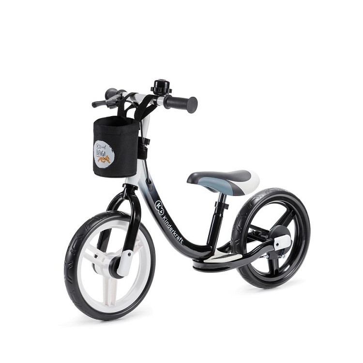 Беговел KinderKraft Space Black с ручным тормозом 