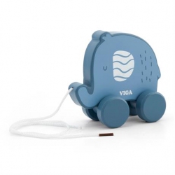 Деревянная каталка Viga Toys PolarB Слоник (44004) синый
