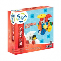 Конструктор Gigo Машины - Мини (7417) 51 шт, 24 модели машин 
