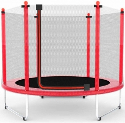 Батут Atleto 152 см з сіткою червоний (5 ft) (21000112)