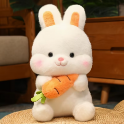 Мягкая плюшевая игрушка Зайчик с морковкой 26 см