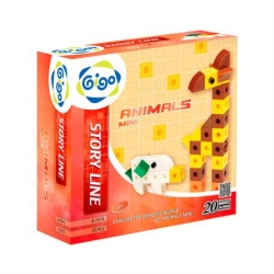 Конструктор Gigo Животные - Мини (7419) кубик 2 х 2 см, 60 шт, 20 моделей животных
