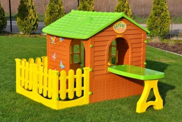 Детский игровой домик Mochtoys Garden Нouse с террасой и столиком