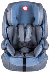Автокресло Lionelo Nico Blue 9-36 кг, серо-голубое