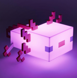 Лампа-фигурка LED Paladone Minecraft Light Axolotl Аксолотль 5 цветов 21 см